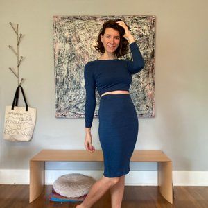 American Apparel Crop Sweater & Pencil Skirt Set